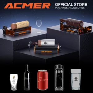 ACMER M2 Laser Rotary Roller Laser Engraver Module 360° Rotating Y-axis Rotary Roller for ORTUR XTOOL ATOMSTACK Laser Engraver
