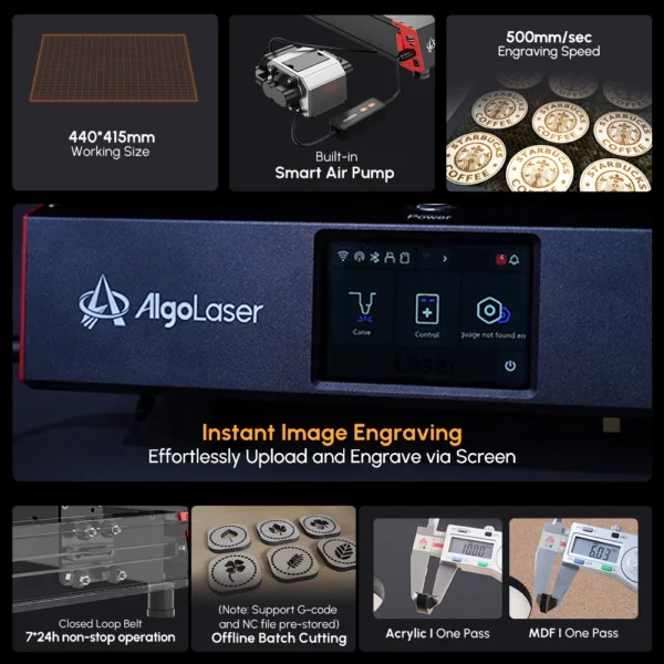 Ortur AlgoLaser Laser Engraver 10W 20W Laser Cutting Machine add App Offline Control Small Business Machinery Woodworking Tools - Image 3