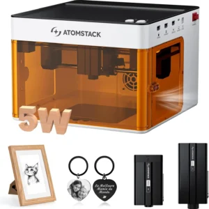 ATOMSTACK P1 Laser Engraving Machine Portable 10000m/min 5W Diode 1.2W Infrared Dual Laser Engraver Safety Class 1 For Beginners