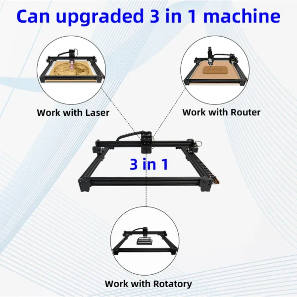 laser engraver frame diy logo wood laser printer cnc wood cutter machine laser machine pmw control ttl - Image 2