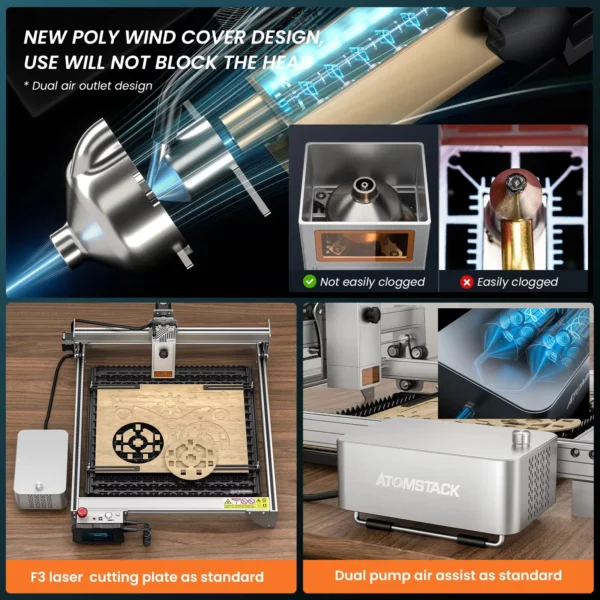 ATOMSTACK 10W 20W 30W 40W Laser Engraver Home DIY 400x400mm Bluetooth TTL FAC Laser Cutting Machine Wood Tool MDF Metal Acrylic - Image 5