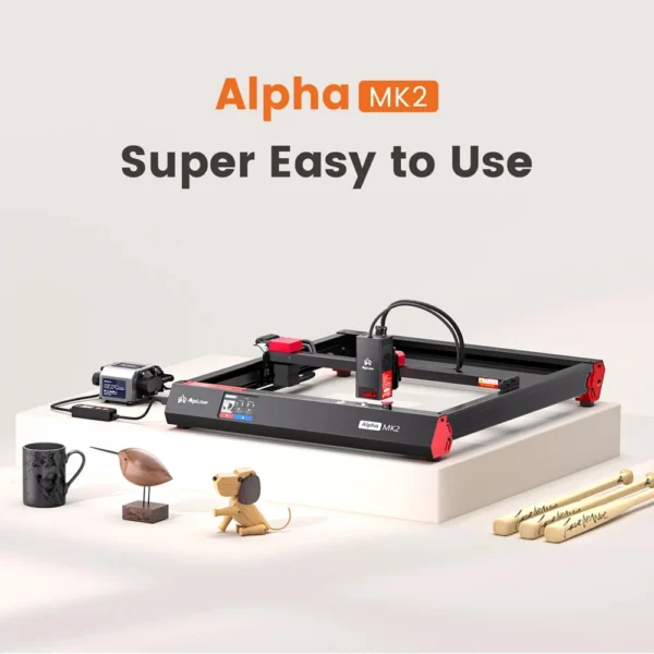 Higher Accuracy AlgoLaser Alpha MK2 20W Output CNC Laser Cutter DIY with 3.5" Touch Screen Offline Usage Laser Cutter 400x410mm - Image 2