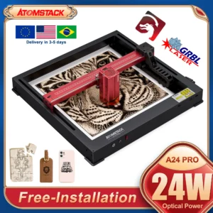 ATOMSTACK A24 Pro Laser Engraving Machine 24W Laser Module with Air Assist CNC Diy Fast Cutting Machine Wood Plastic Acrylic