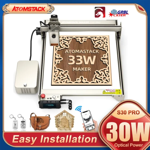 ATOMSTACK 10W 20W 30W 40W Laser Engraver Home DIY 400x400mm Bluetooth TTL FAC Laser Cutting Machine Wood Tool MDF Metal Acrylic - Image 3