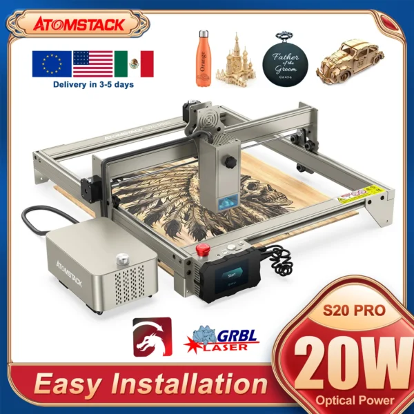 ATOMSTACK 10W 20W 30W 40W Laser Engraver Home DIY 400x400mm Bluetooth TTL FAC Laser Cutting Machine Wood Tool MDF Metal Acrylic - Image 2
