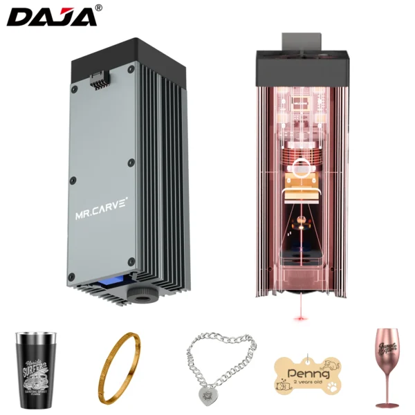 DAJA 1064nm Infrared Laser Head Module Suitable for Laser Engraving Machine Engrave All Metal Leather Plastic Acrylic