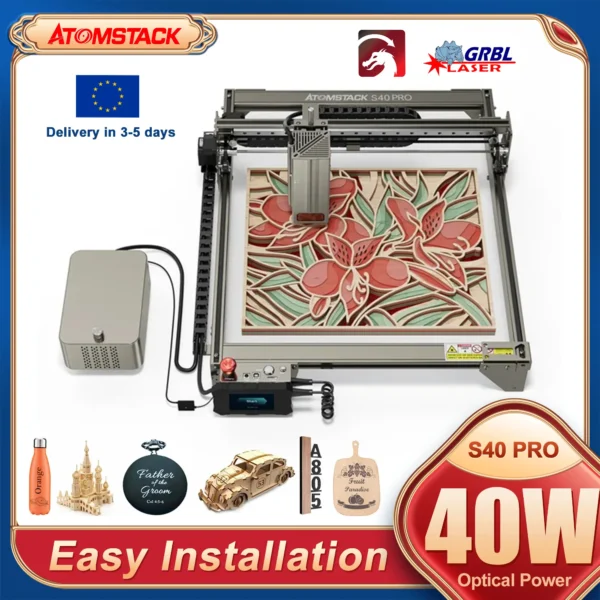 ATOMSTACK 10W 20W 30W 40W Laser Engraver Home DIY 400x400mm Bluetooth TTL FAC Laser Cutting Machine Wood Tool MDF Metal Acrylic - Image 4