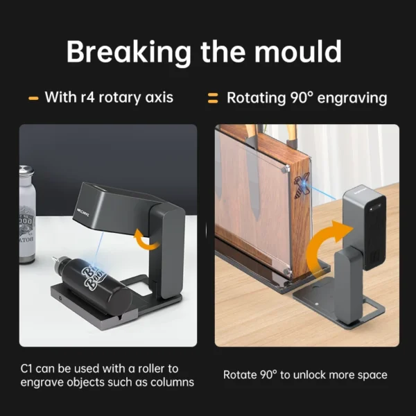 MR.CARVE C1 Laser Engraver Portable Laser Engraving Machine for Mobile APP Windows Mac Engrave leaves wood Plastic Painted Metal - Image 4
