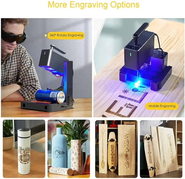 LaserPecker Laser Machine 450nm Portable Engraver CNC Laser Machine With Handheld 2K 5W Bluetooth for Metal Plastic LP2 - Image 2