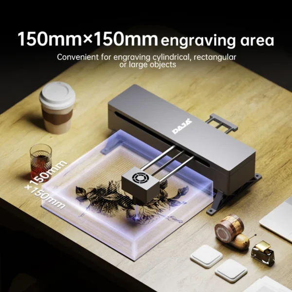 DAJA Laser Engraving Machine DJ7 Mini Portable Fast Print Laser Engraver for Phone PC Engrave Wood Lether Plastic Glass Paper - Image 3