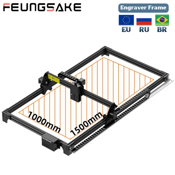 Cnc Laser Engraver Frame Kit 100x150cm GRBL Control Laser Cutting And Engraving Machine For Metal CNC Desktop