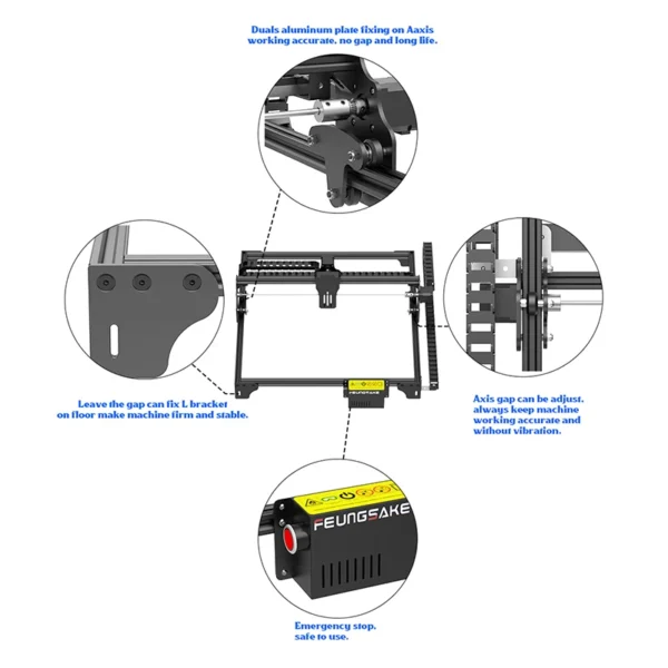 Laser Engraver Frame Only Grbl Controller Laser Cutting Machine For Wood Printer Cutter Working Area 350*350Mm - Image 3