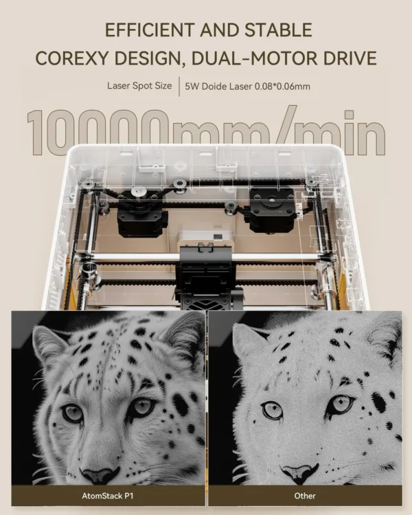 ATOMSTACK P1 Enclosed Laser Engraver For Beginners No Installation 5000mW 5000mW Portable Marking Machine PC Phone App Offline - Image 5