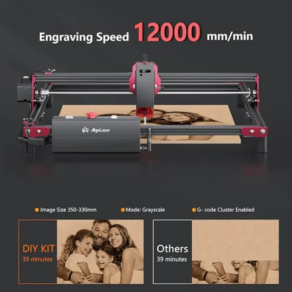 AlgoLaser DIY KIT 5W Laser Cutter Machine Logo Printer High Speed WIFI APP Laser Engraver and Cutter Kit Wood Carving Machin - Image 2