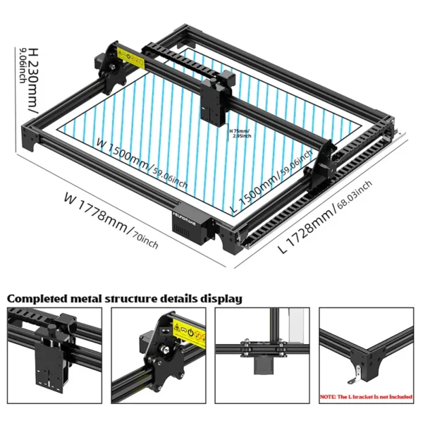 Cnc Laser Engraving Cutting Machine Large Frame 150*150cm Laser Engraver On Wood Printer Cutter Acrylic Leather - Image 2