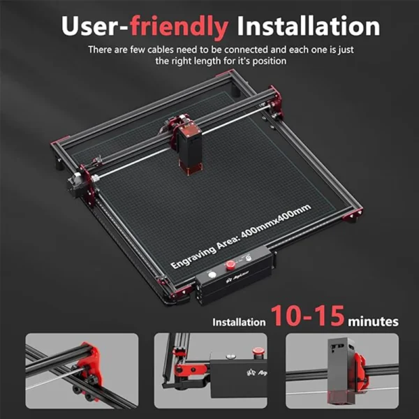 AlgoLaser DIY KIT 5W Laser Cutter Machine Logo Printer High Speed WIFI APP Laser Engraver and Cutter Kit Wood Carving Machin - Image 4