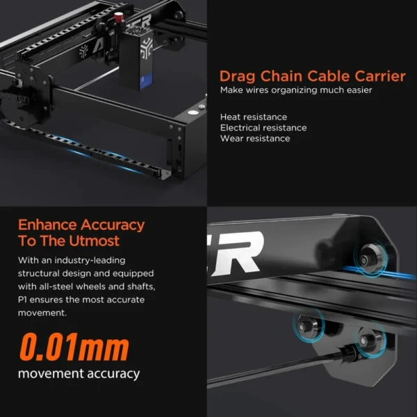 ACMER P1 20W Laser Engraving Cutting Machine Automatic Air-assist System APP Wifi Control Metal Wood Leather LaserCuttingMachine - Image 2