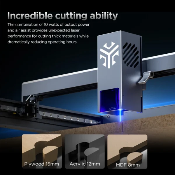 ACMER P2 10W Laser Engraver machine wood engraving cutting machine APPwifi Control CO2 CNC Laser Printer With Auto Air - Image 4