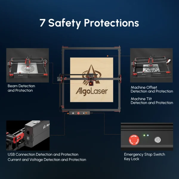 Algolaser DIY Kit Powerful Laser Engraver With Wifi Offline Control 72W Laser Engraving Machine 445±5nm Blue Light Cnc Machine - Image 3
