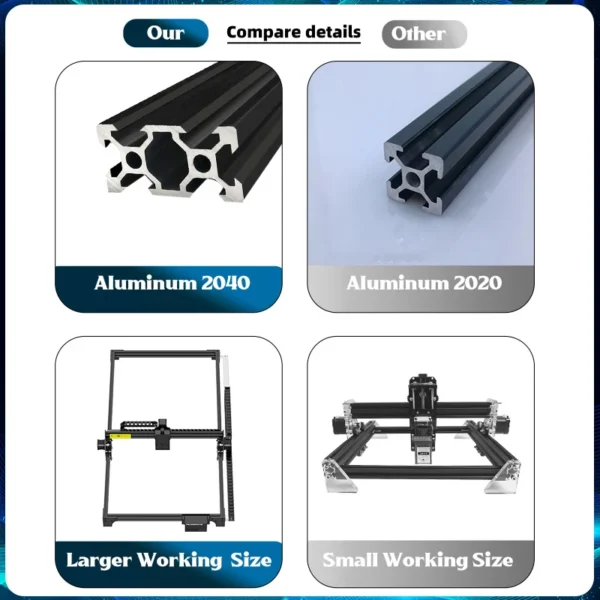 Laser Engraving Machine Frame Parts Area 420X860Mm Marking Printer Wood Laser Engraver For Metal And Wood Cutter - Image 2