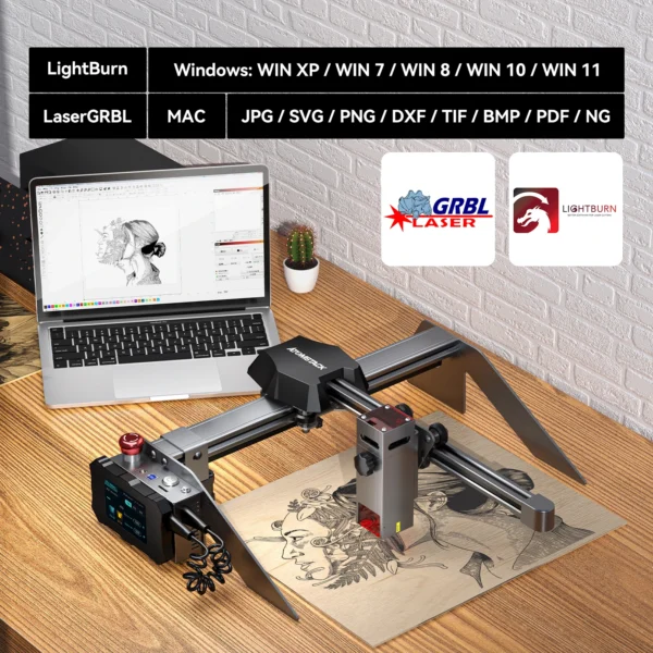 ATOMSTACK P9 M40 Laser Engraving Machine 40W Offline Engraving 5-5.5W Power of CNC Cutter DIY Engraving Logo with Wood Leather - Image 5