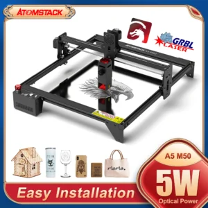 ATOMSTACK A5 M50 50W Laser Engraver 410x400mm Engraving Area CNC DIY Cut TTL Blue Light Laser Module Cutter Woodworking Tool