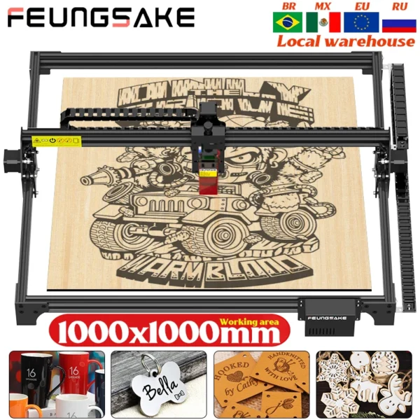 Laser Engraver Machine 90W Air Assist Pump Cnc Router Laser Engraving Cutting Machine Wood Engraver And Cutter