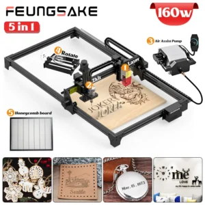 160W Laser Engraving Machine Wood Cutter And Engraver Machine Honeycomb table Laser Engraver For Metal Air Assist Pump CNC Route