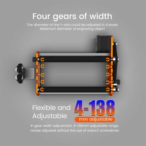 ACMER M2 Laser Rotary Roller Laser Engraver Y-axis Rotary Roller For Laser Cutting Machines Engraving Cylindrical Objects Cans - Image 2