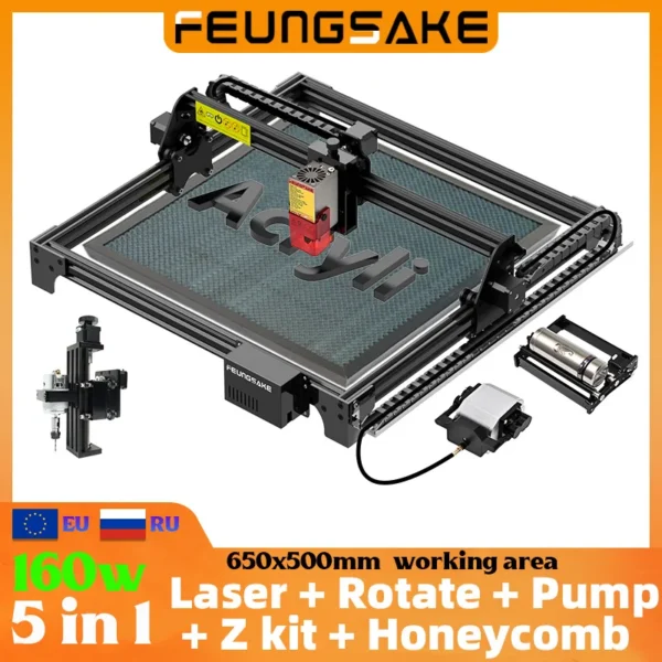 160w Laser Cutting And Engraving Machine Wood Printer Laser Engraving Machine For Metal Air Assist Pump 650x500MM