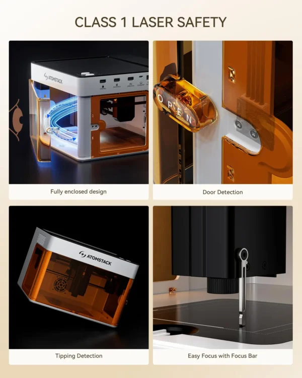 ATOMSTACK P1 Enclosed Laser Engraver For Beginners No Installation 5000mW 5000mW Portable Marking Machine PC Phone App Offline - Image 3
